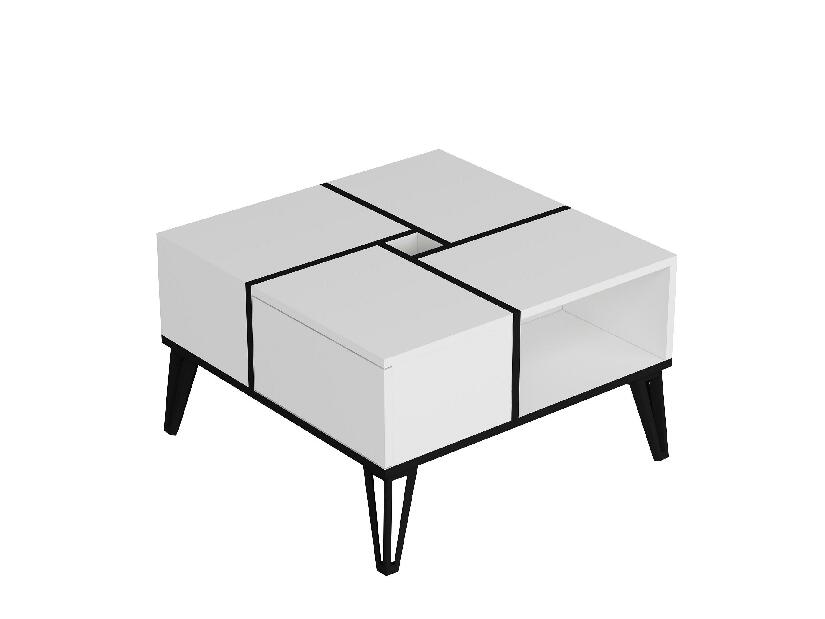 Konferenční stolek Nicholas (bílá + černá)