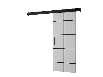 Posuvné dveře 90 cm Sharlene III (bílá matná + černá matná + černá)