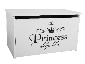 Úložný box pro děti Davina (bílá + princess)
