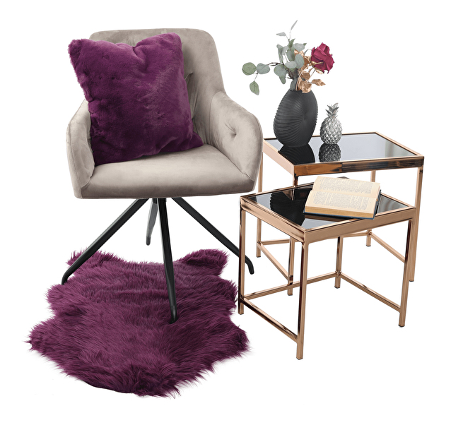 Konferenční stolek Vivien (růžové zlato + černá)