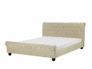 Manželská postel 160 cm ARCHON (s roštem) (béžová)