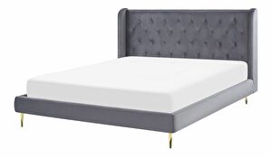 Manželská postel 160 cm Flora (šedá) (s roštem)