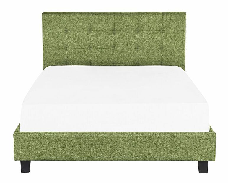 Manželská postel 140 cm Rhiannon (zelená) (s roštem a matrací)