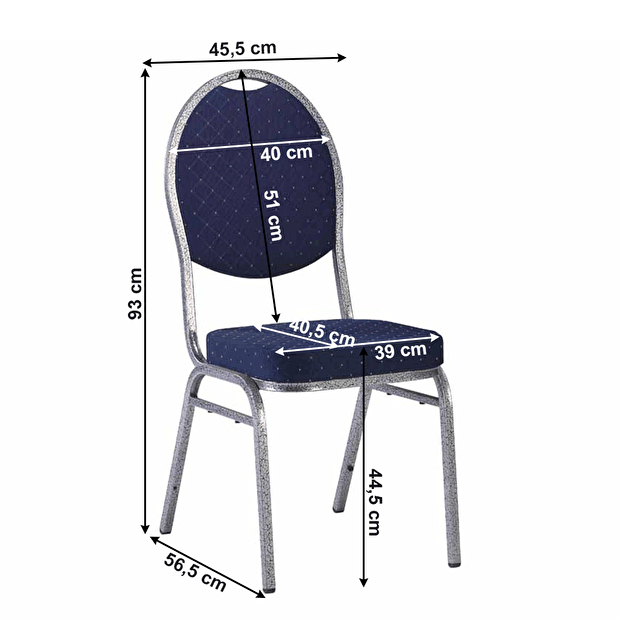 Jídelní židle Colibri 3 NEW (modrá+šedá)