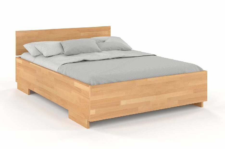 Manželská postel 180 cm Naturlig Larsos High (buk)