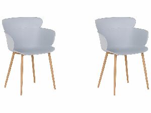 Set 2 ks. jídelních židlí SULLY (šedá)