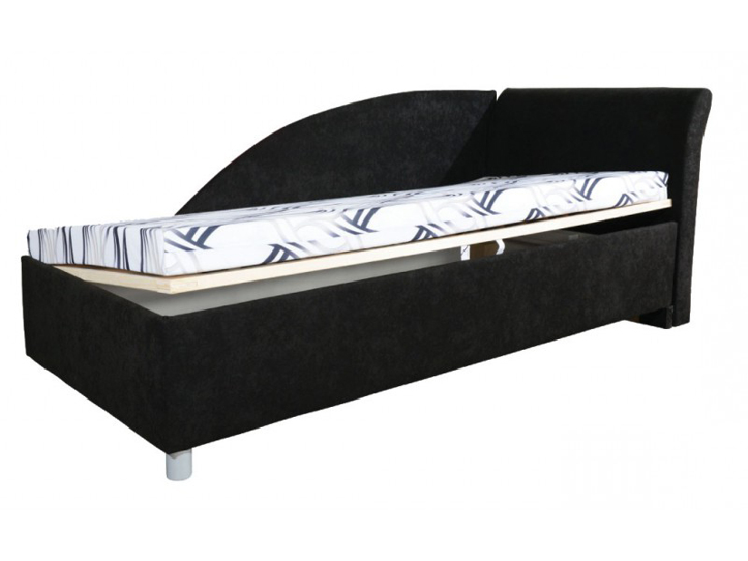 Jednolůžková postel (válenda) 90 cm Pearline Plus (s molitanovou matrací) (P)
