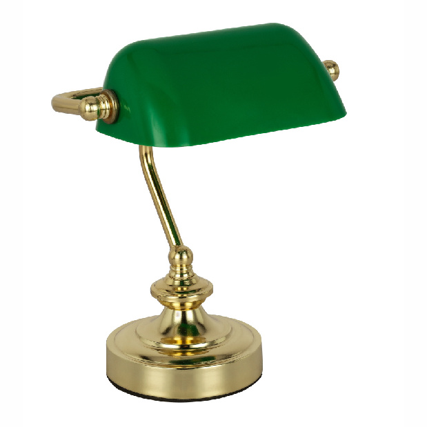 Stolní svítidlo Antique 24917 (klasické) (zlatá + zelená)