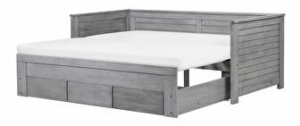 Rozkládací postel 91 cm CAJUN (s roštem) (šedá)