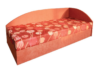 Jednolůžková postel (válenda) 80 cm Mamie (s pružinovou matrací) (P)