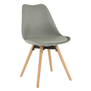Jídelní židle Samim (světle šedá + buk)