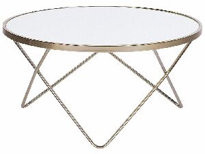 Konferenční stolek Meredith (bílozlatý)
