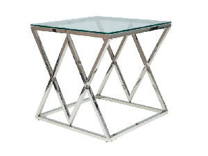 Konferenční stolek Zita (sklo + chromová)