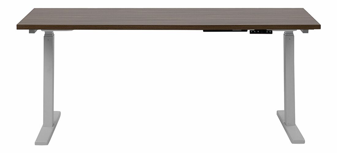 Psací stůl 180 Upgo II (tmavé dřevo) (elektricky nastavitelný)