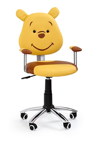 Dětská židle Kausi (žlutá + hnědá)