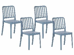 Set 4 ks zahradních židlí Sinnamon (modrá)