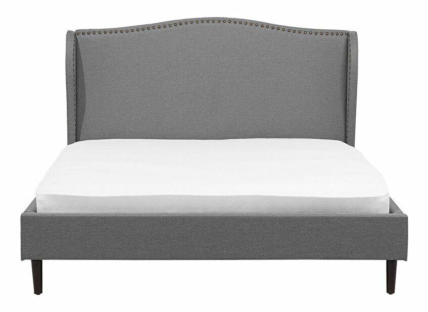 Manželská postel 160 cm COLLETTE (s roštem) (šedá)