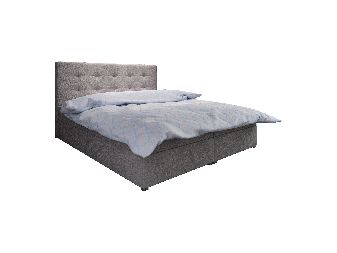 Manželská postel Boxspring 140 cm Fade 1 (šedá) (s matrací a úložným prostorem)