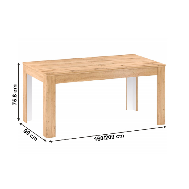 Jídelní stůl Palper (dub apalačský) (pro 4 až 8 osob)