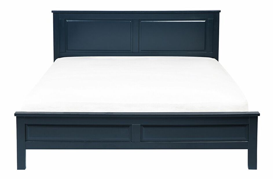 Manželská postel 160 cm OLIVE (s roštem) (modrá)