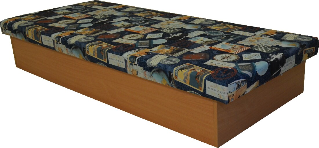 Jednolůžková postel (válenda) 80 cm Edna 2 (s pěnovou matrací)