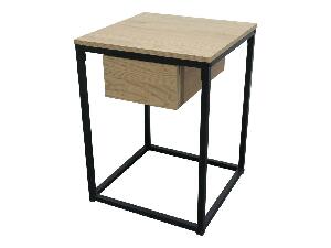 Příruční stolek MALAK (dub + černá)
