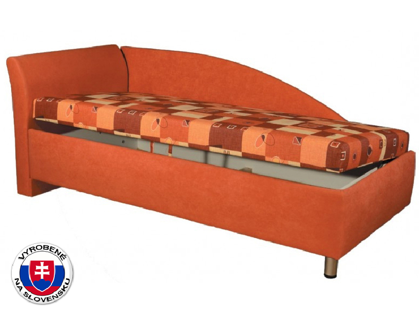 Jednolůžková postel (válenda) 90 cm Pennie (s molitanovou matrací) (L)