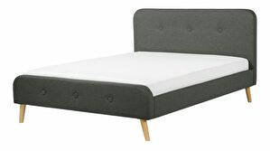 Manželská postel 140 cm ROME (s roštem) (tmavě šedá)