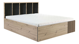 Manželská postel 160 cm Claudi 16 (s roštem) (dub artisan)