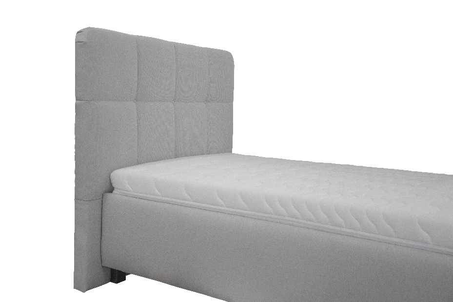 Jednolůžková postel 90 cm Blanář Kelly (světle šedá) (s roštem a matrací Nelly)