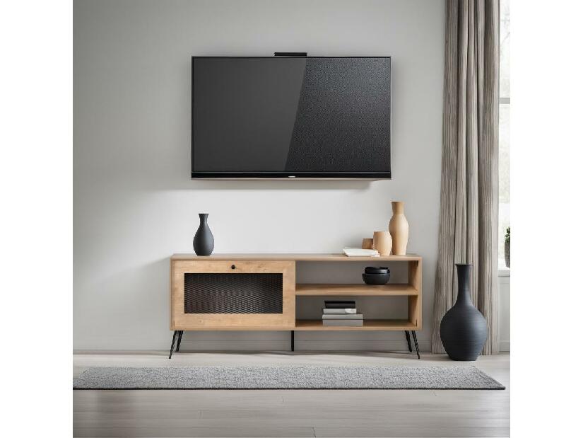 TV stolek/skříňka Pacific (dub + černá)