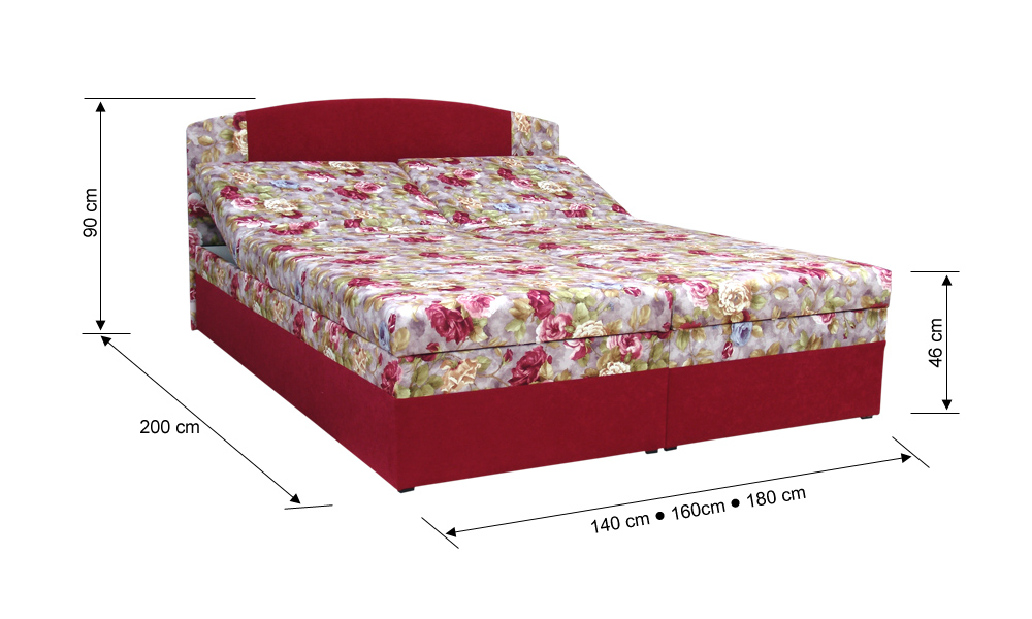 Manželská postel 180 cm Iden Coral WM25