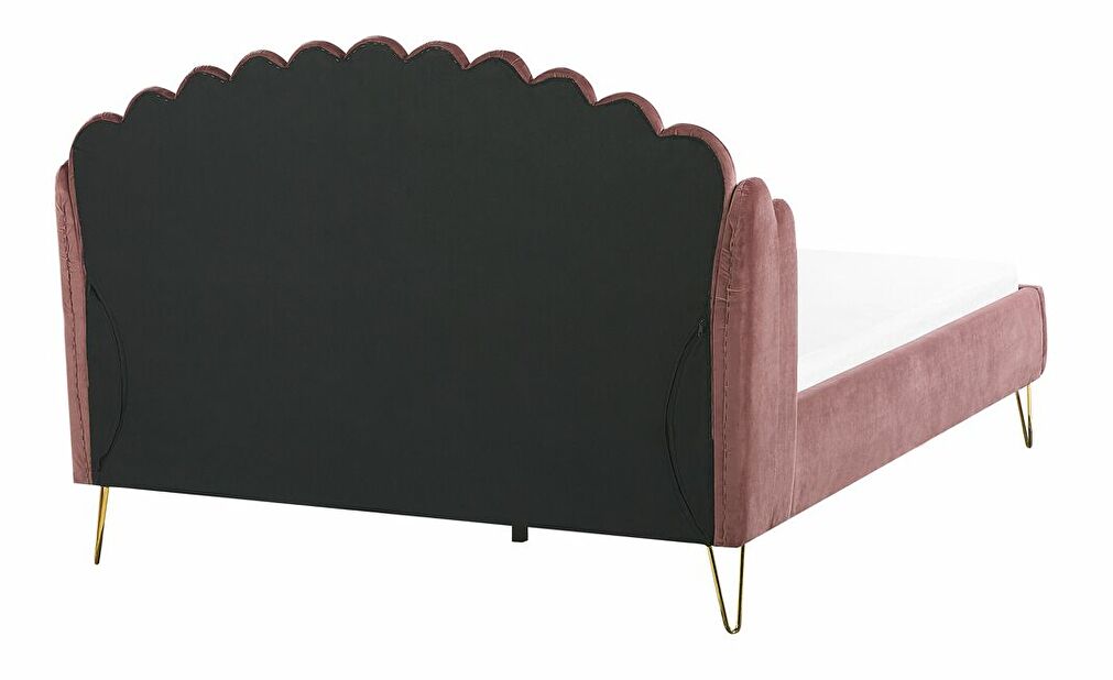 Manželská postel 160 cm Alise (růžová) (s roštem)