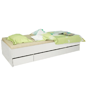 Jednolůžková postel 90 cm Matari (bílá + bílá)