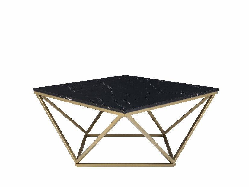 Konferenční stolek Magna (černá) (zlaté nohy)