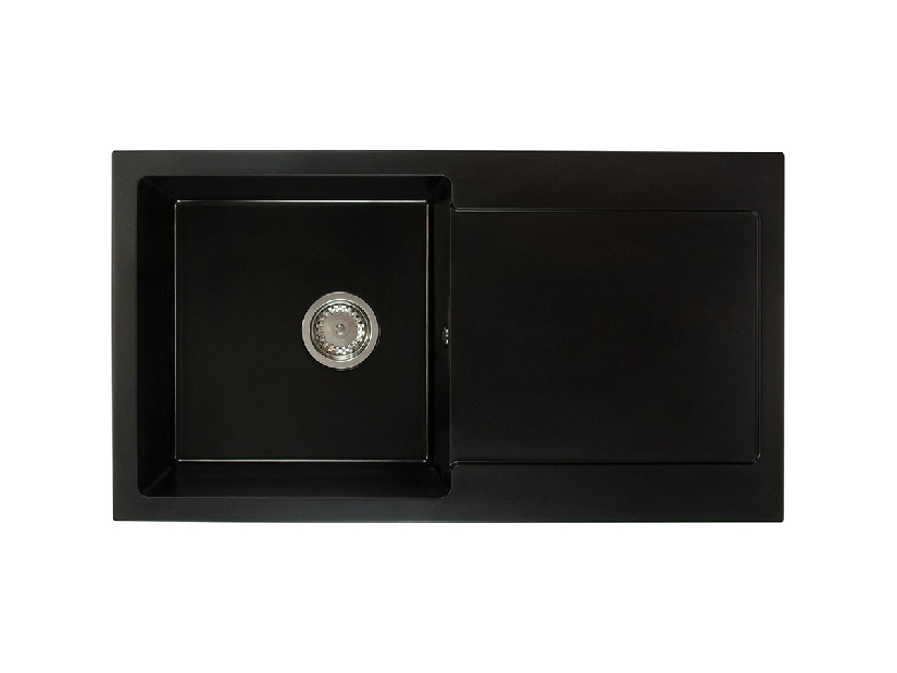 Kuchyňský dřez Adaxa (černá) (bez otvoru pro baterii) (P)
