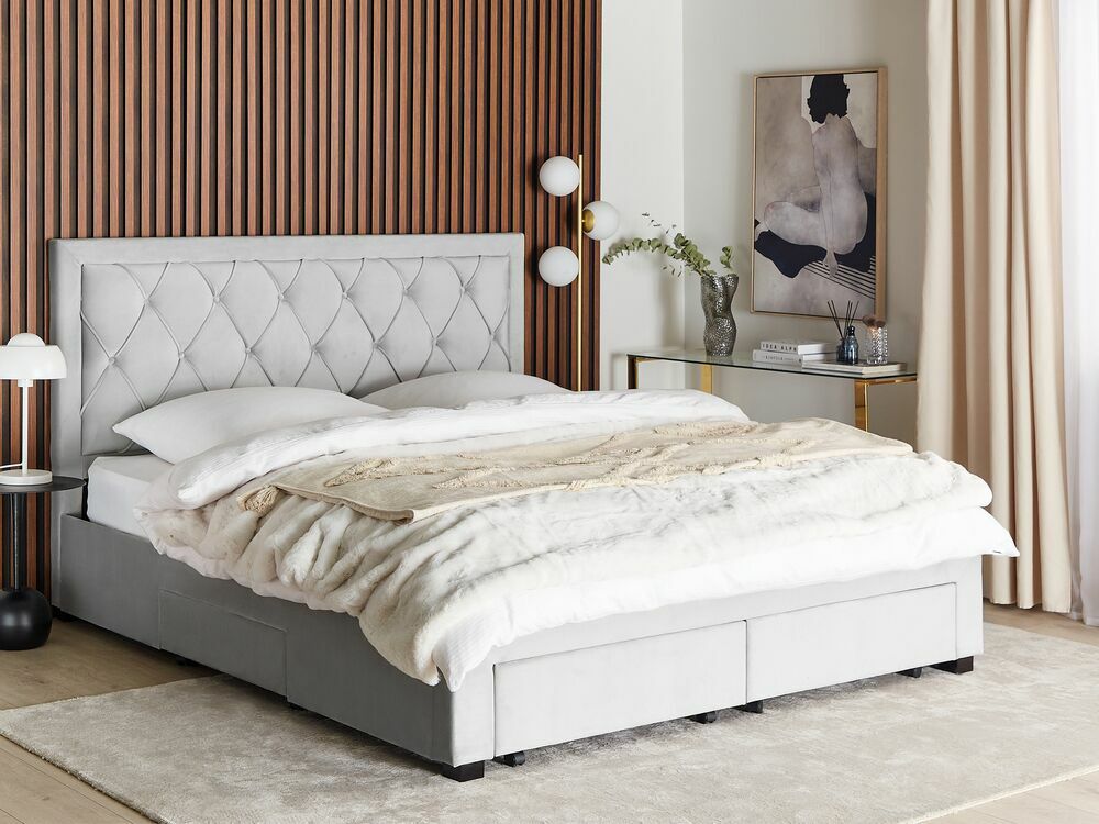 Manželská postel 180 cm Levi (šedá)