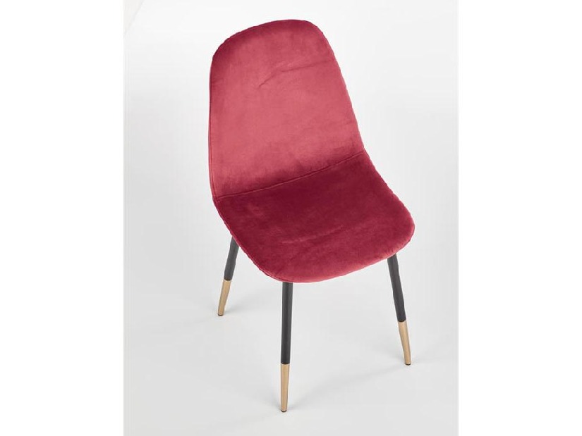 Jídelní židle Kuh (červená + zlatá)