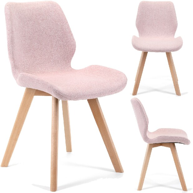 Jídelní židle Sivan (růžová) (4ks)