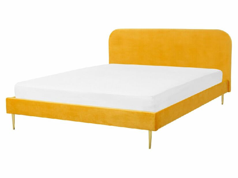 Manželská postel 160 cm Faris (žlutá) (s roštem)
