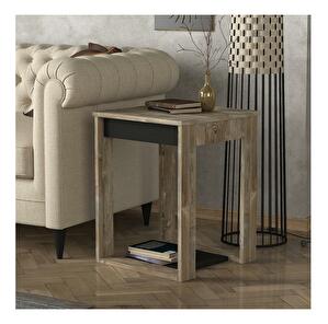  Příruční stolek Bimuvo 3 (béžová + dřevo)