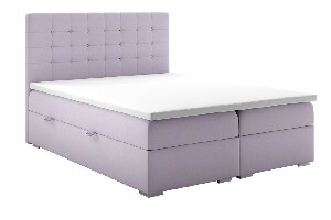 Kontinentální postel 180 cm Clady (světlofialová) (s úložným prostorem)