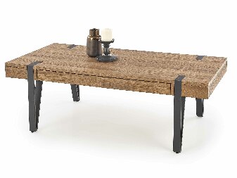 Konferenční stolek Tulnp (přirodně dřevo + černá)