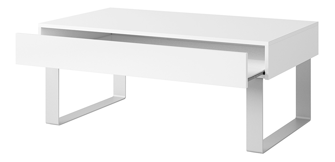 Konferenční stolek Calabria VS (bílá matná + lesk bílý)