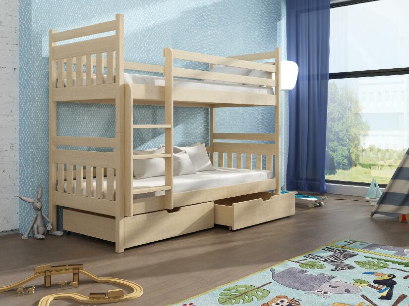 Dětská patrová postel 90 cm Aras (borovice)