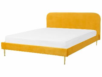 Manželská postel 180 cm Faris (žlutá) (s roštem)