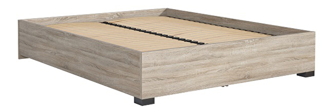 Manželská postel 160 cm Misouri (s roštem) (dub riviera + šedá)