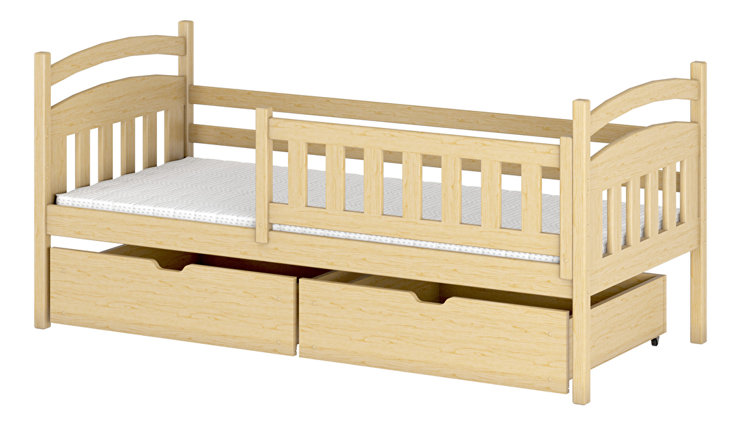 Dětská postel 90 cm Tarra (s roštem a úl. prostorem) (borovice)
