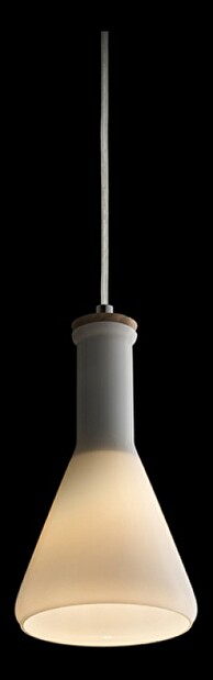 Závěsné svítidlo Pulire con 230V E14 28W (opálové sklo + dřevo + chrom)