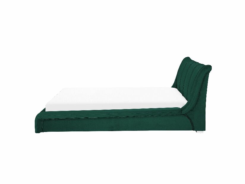 Manželská postel 160 cm NICE (s roštem) (zelená sametová)